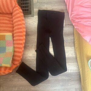 Simon Miller RIB Cyrene Black Ribbed flare pants